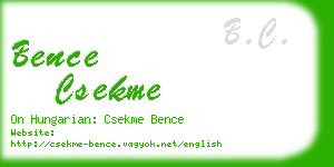 bence csekme business card